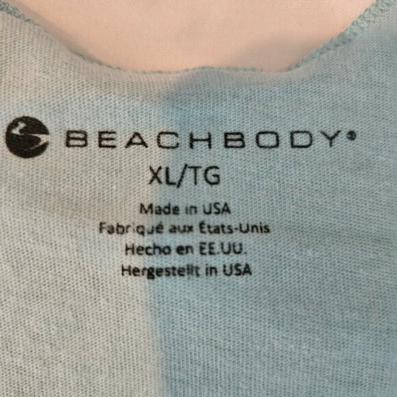 Beachbody  "I'm not your baby I'm your beast" Tank Top LT Blue Muscle Tank  NWT - Picture 3 of 7